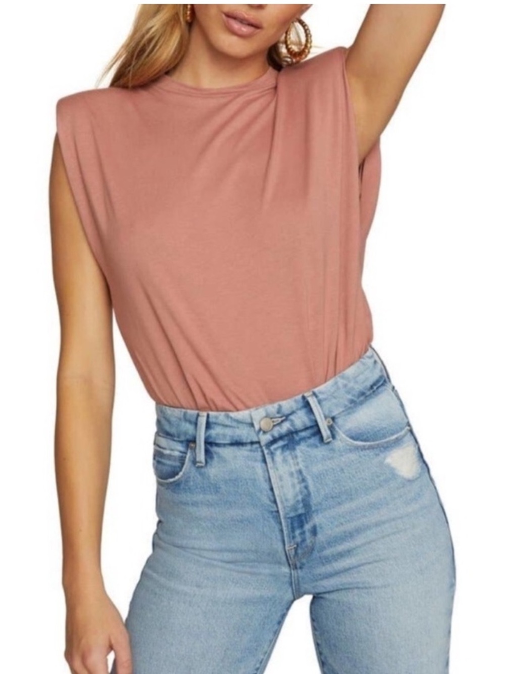 Good American Shoulder Pad Tee
